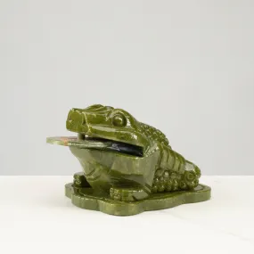 Lucky Toad Jade Crystal Carving - A Symbol of Financial Prosperity and Good Fortune