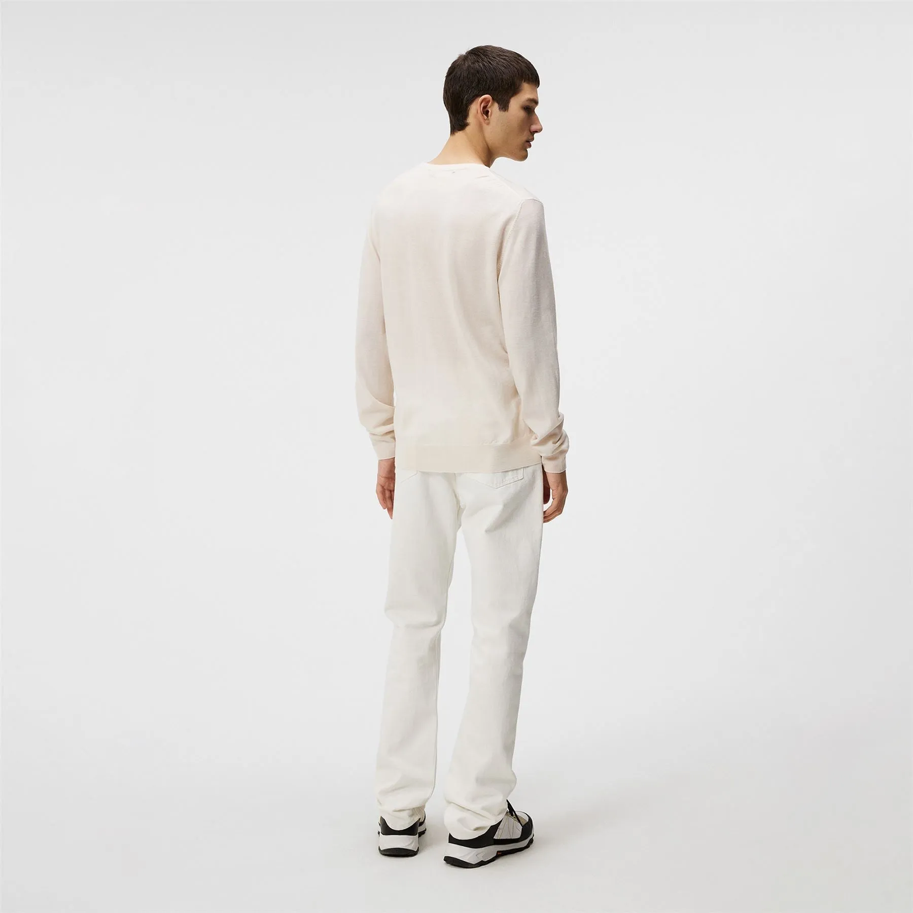 Lyle Merino Crew Neck Sweater Cloud White - SS24