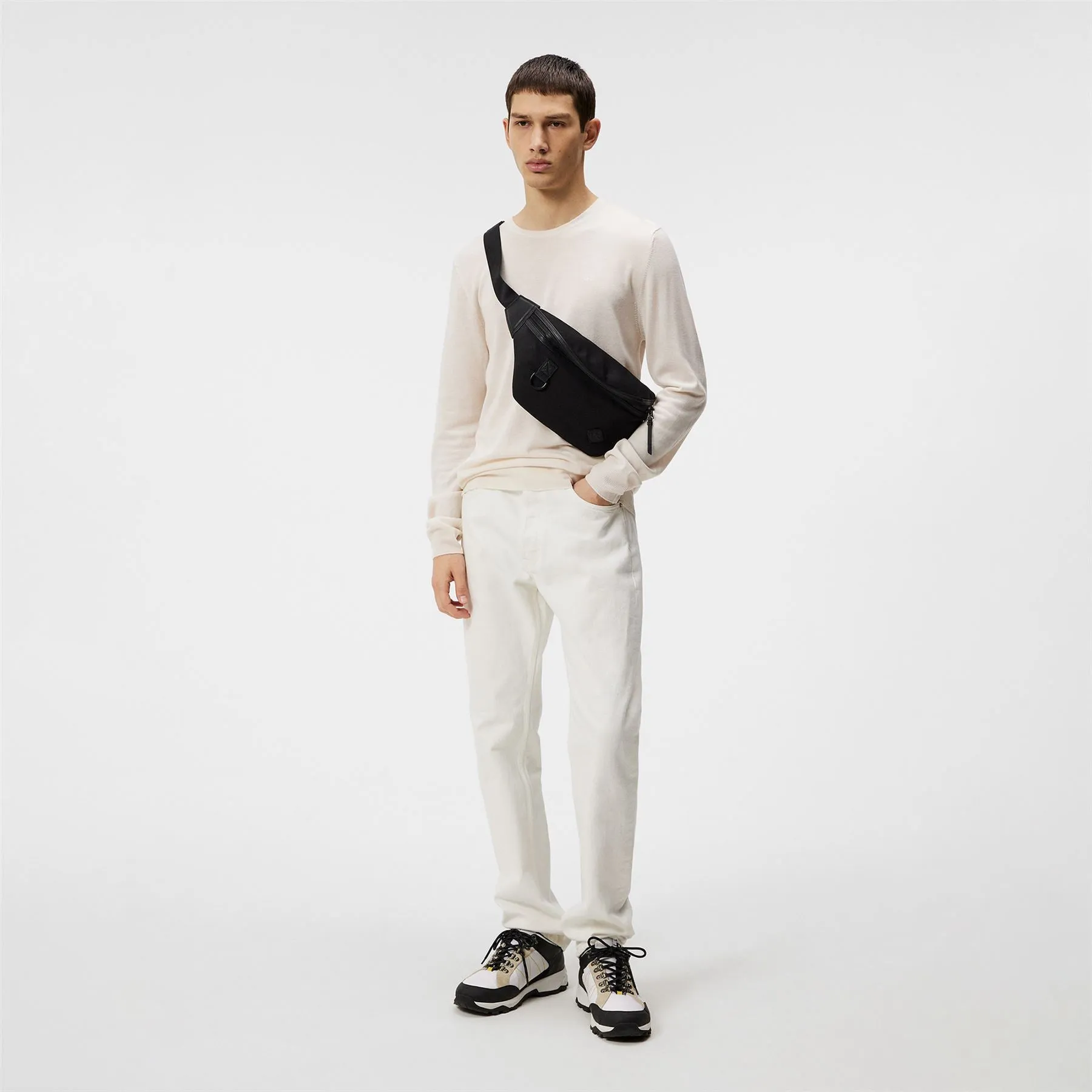 Lyle Merino Crew Neck Sweater Cloud White - SS24