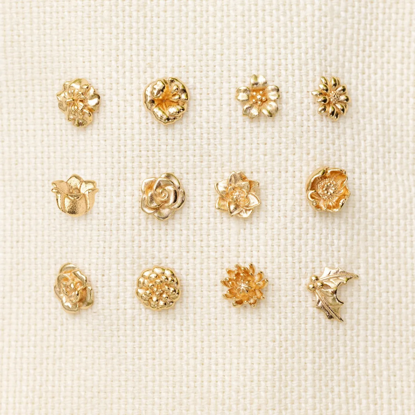 March Birth Flower Stud Earrings