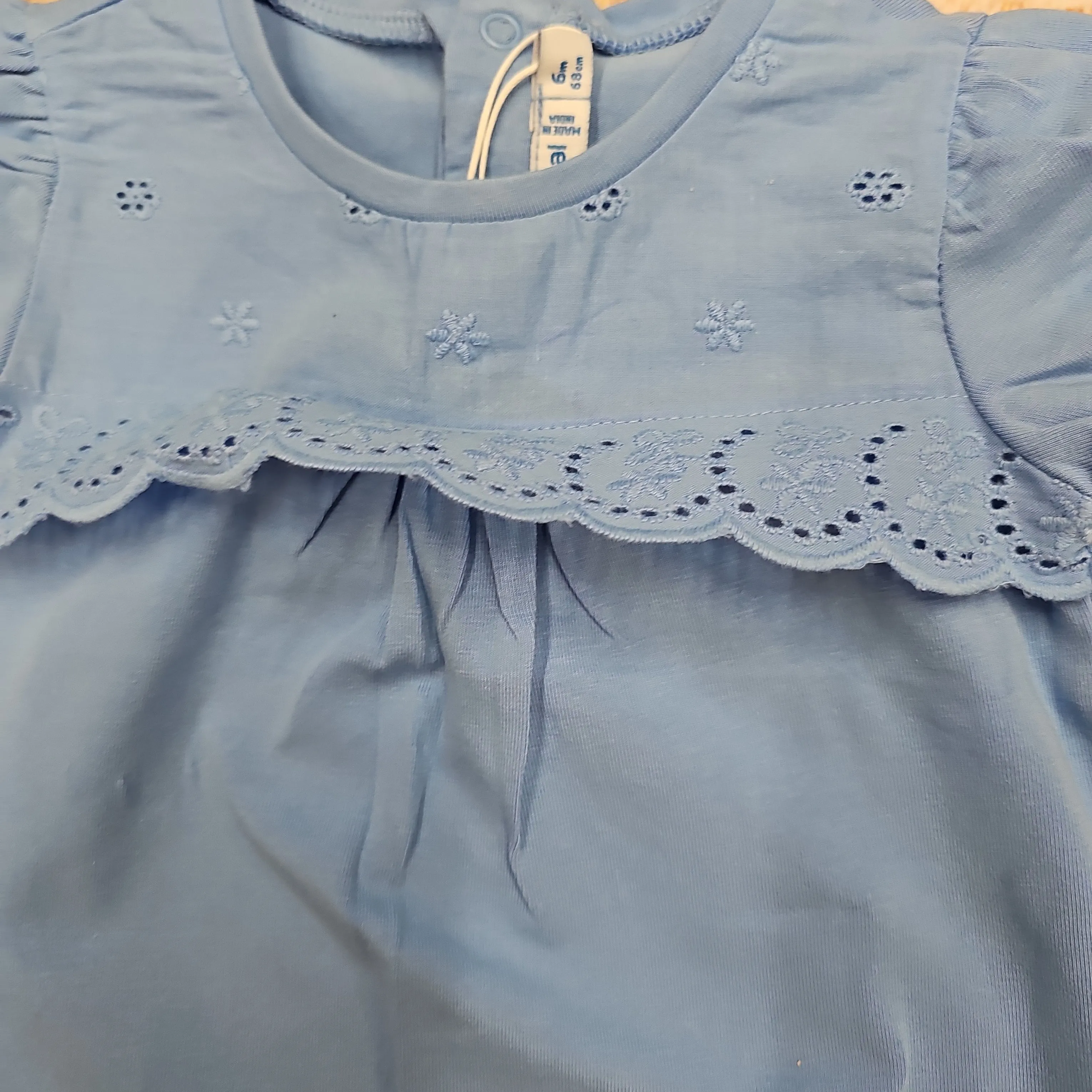 MAYORAL GIRLS SHORT SLEEVE SHIRT BLUE 1006