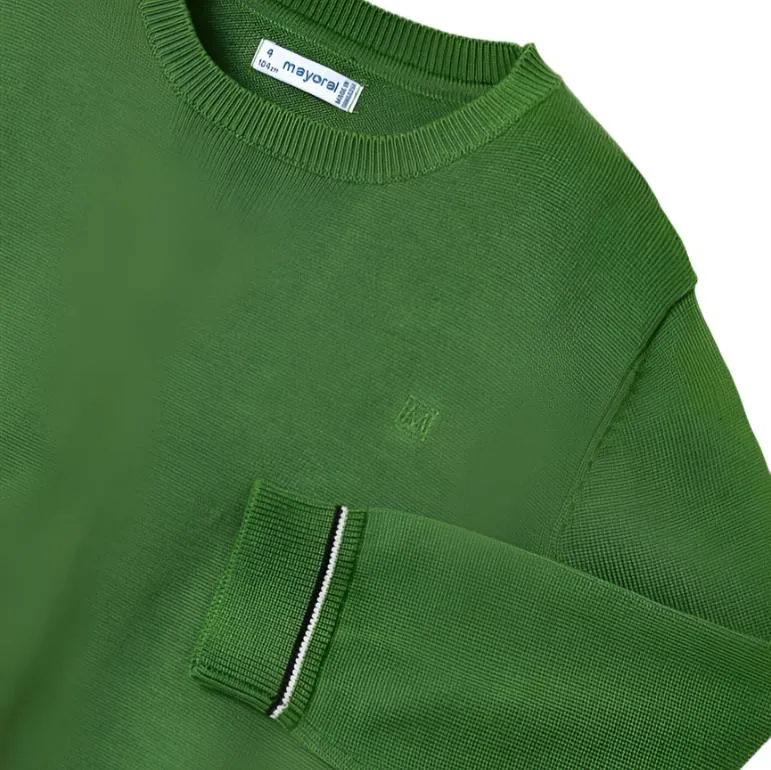 Mayoral Mini Basic Green Cotton Sweater_311-30