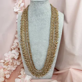 Meera Antique Gold Long Mala - Golden