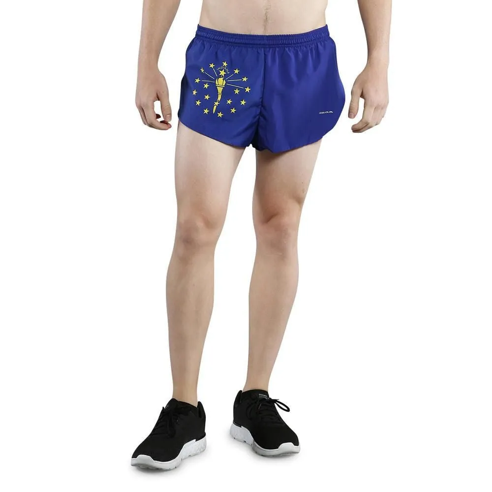 Men's 1" Elite Split Shorts- Indiana