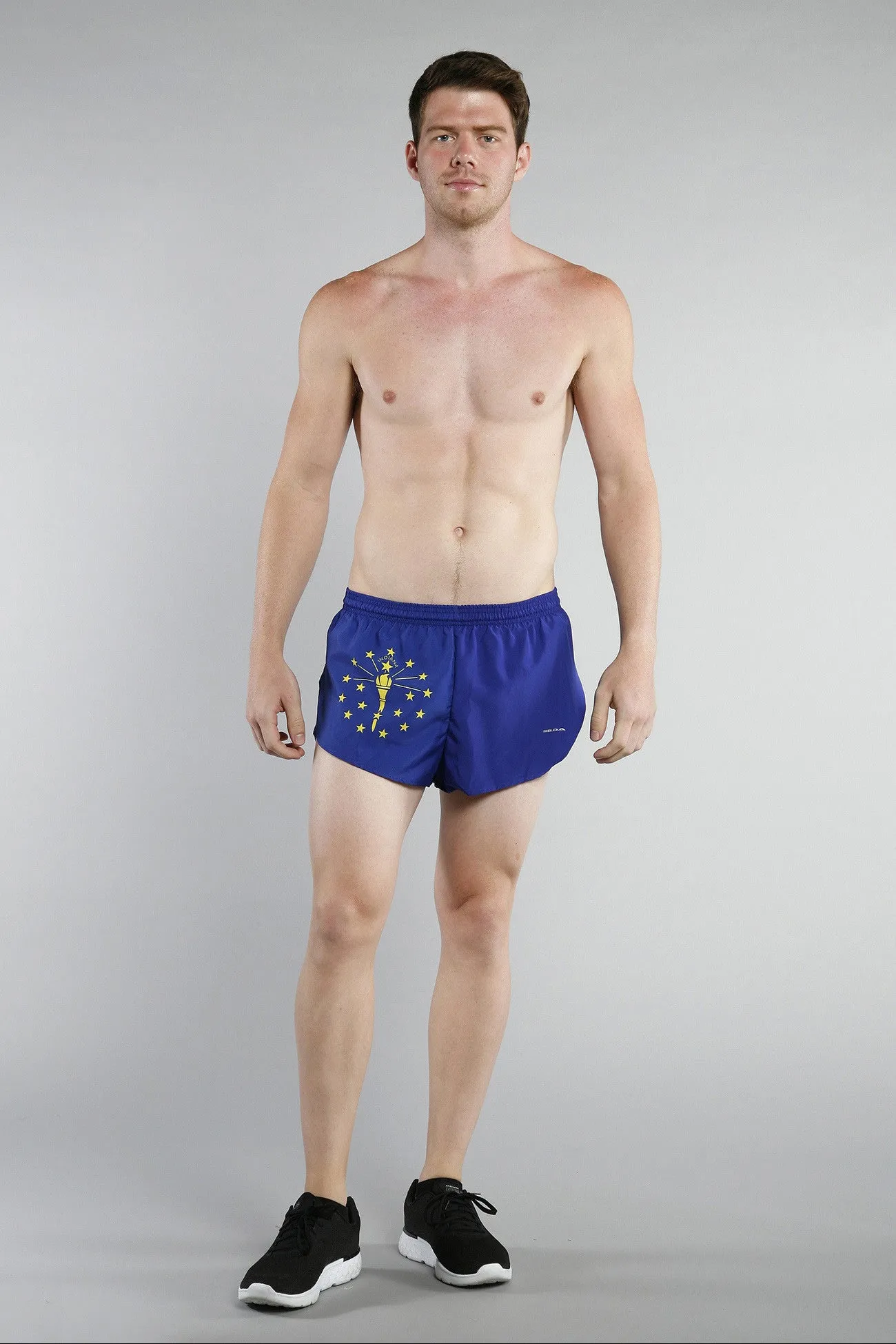 Men's 1" Elite Split Shorts- Indiana