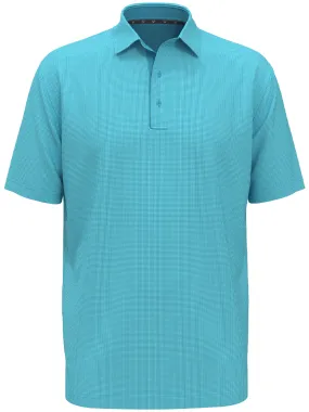 Mens Gingham Print Golf Polo