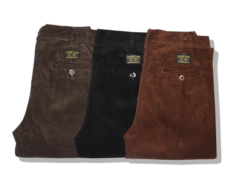 Men's Retro Casual Straight Thick Corduroy Trousers