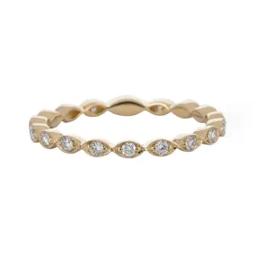 Micro Pavé Diamond Band | 0.25 | Yellow Gold