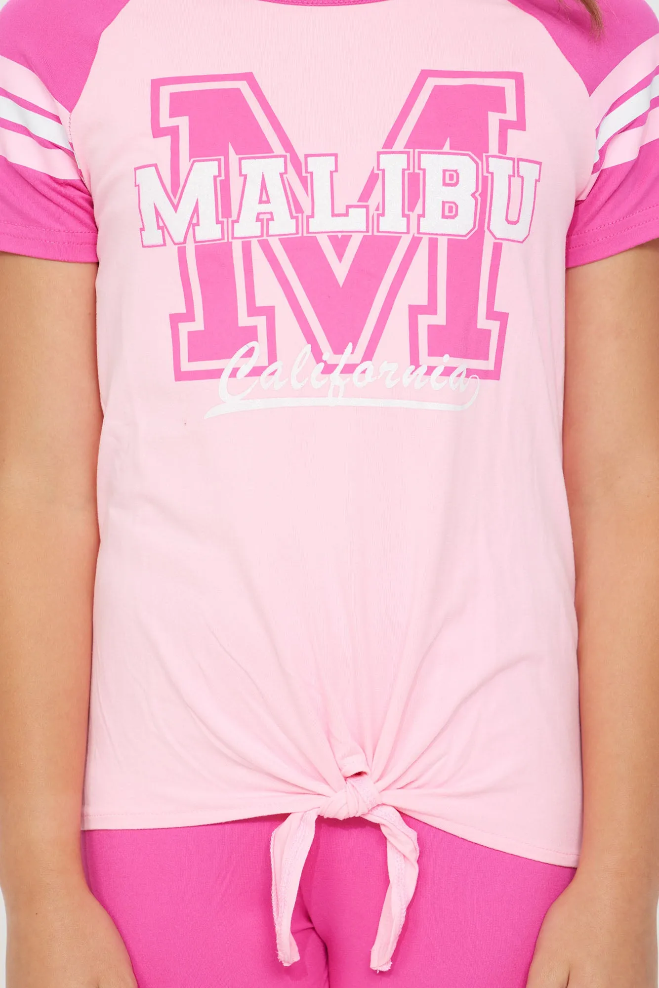 Mini Malibu Legging Set - Hot Pink