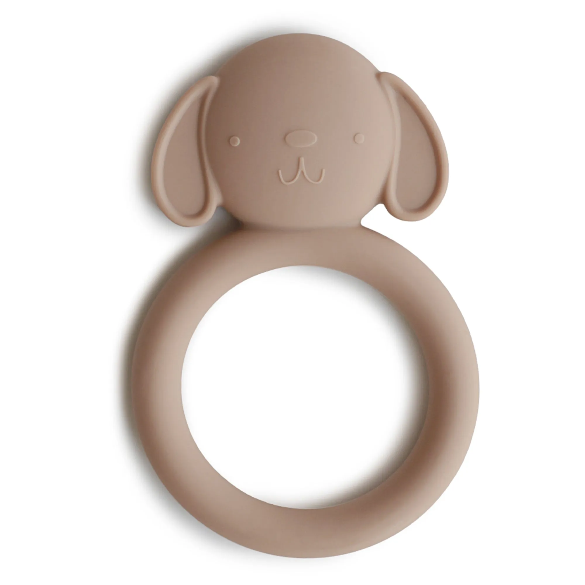 Mushie Silicone Teether - Dog - Natural