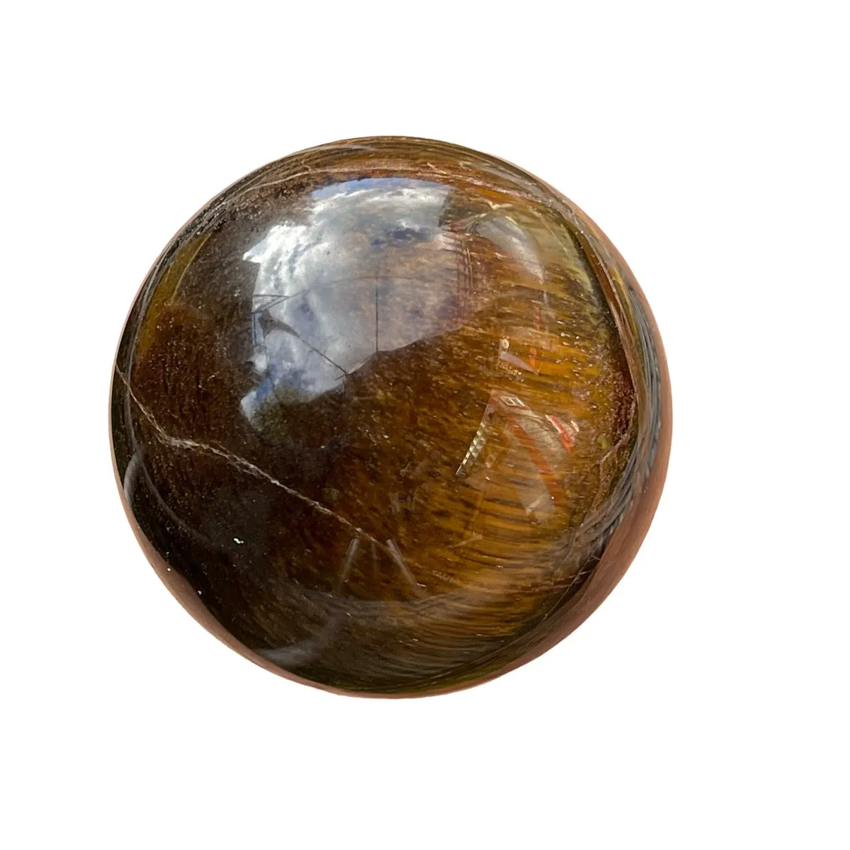 Natural Tiger Eye Gemstone Semiprecious Sphere