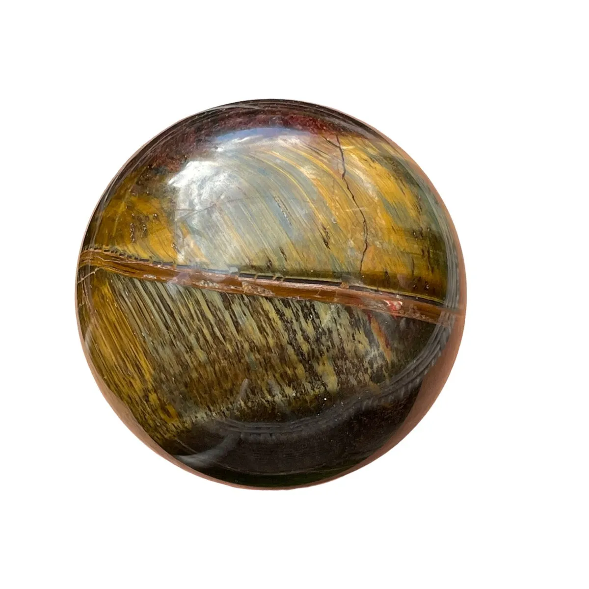 Natural Tiger Eye Gemstone Semiprecious Sphere