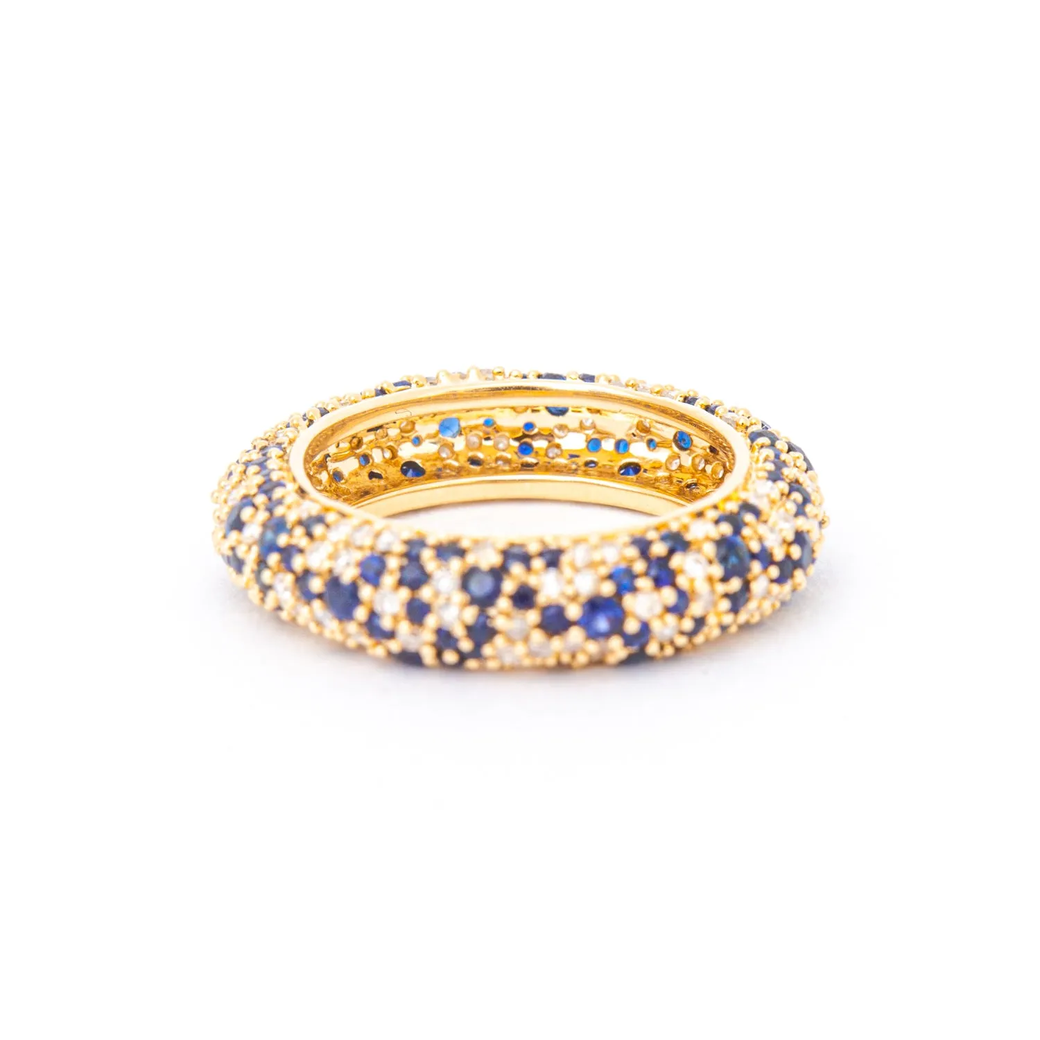 Night Sky Pave Sapphire & Diamond Eternity Ring