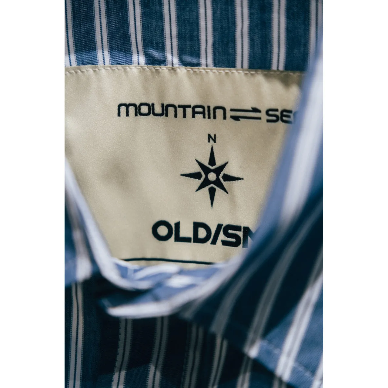 OLDISM OLD/SM  PATCH STRIPE SHIRT-DARK BLUE