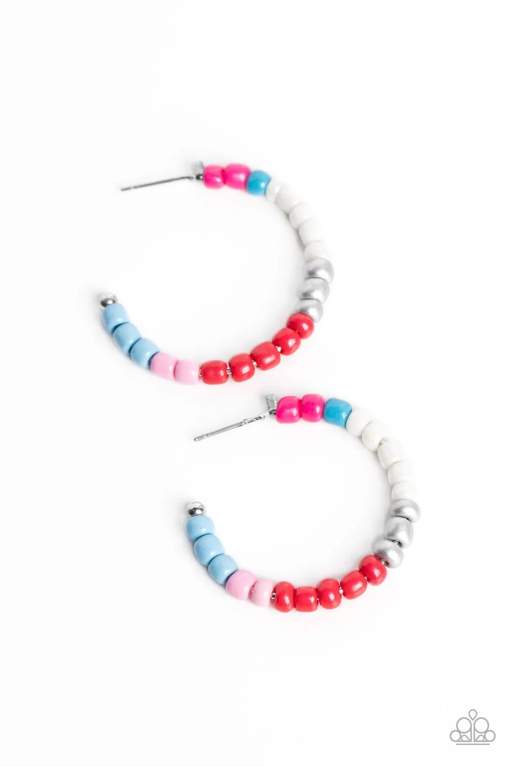 Paparazzi Multicolored Mambo Pink Multi Post Earrings