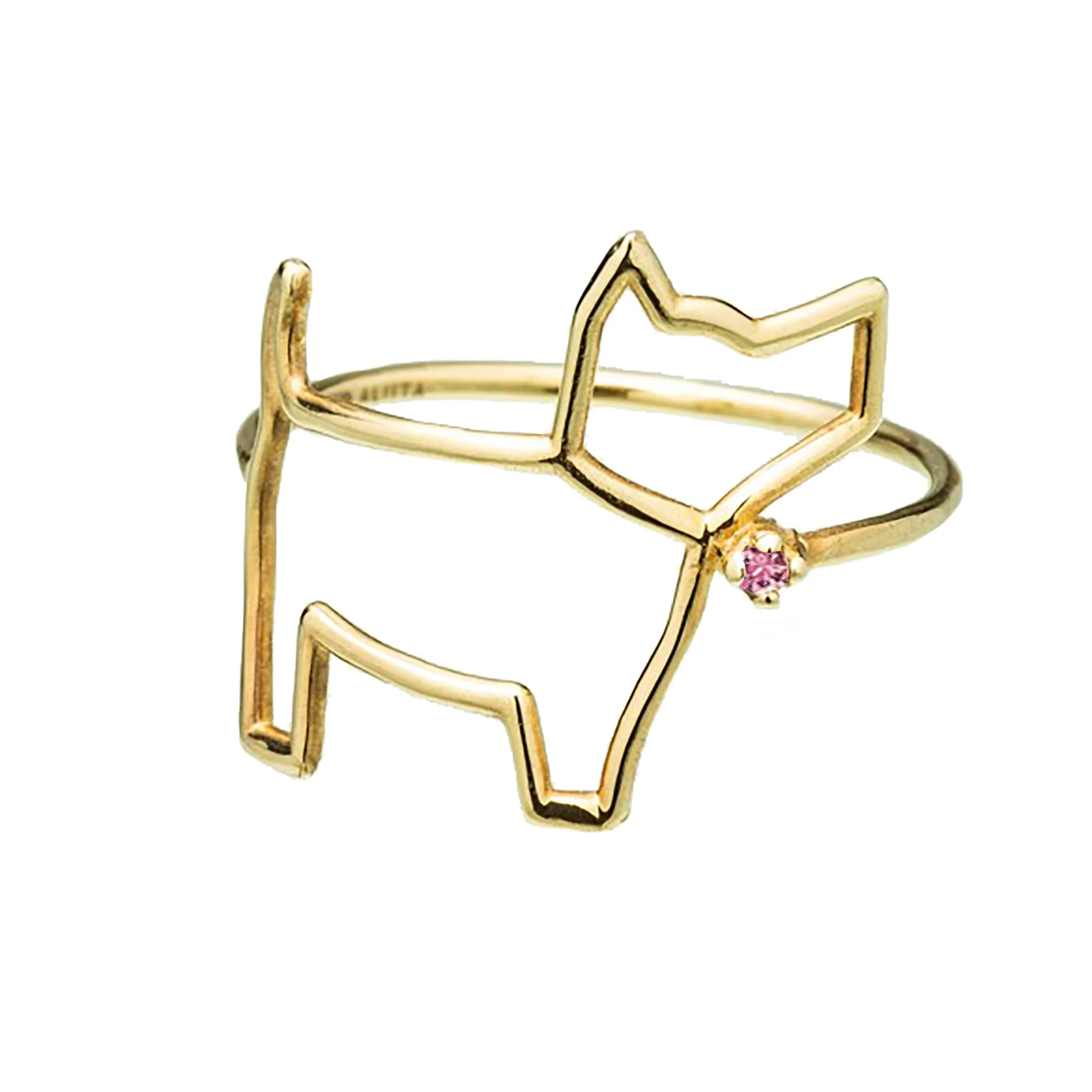 PERRITO ZAFIRO ROSA RING