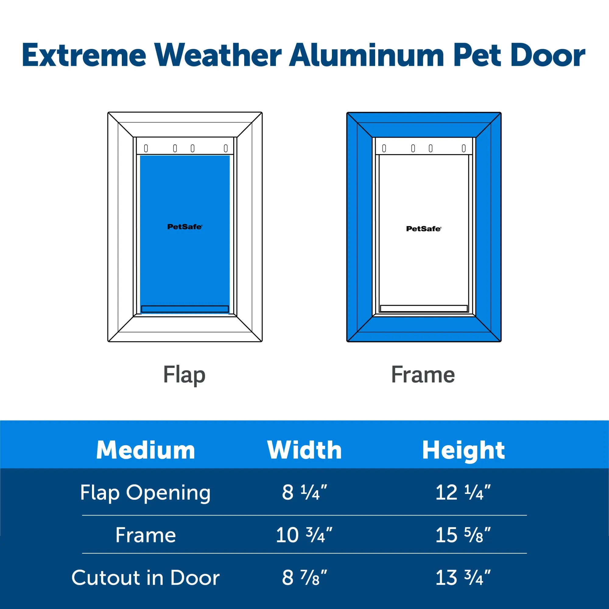 PetSafe Extreme Weather Aluminum Pet Door, Large