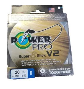 Power Pro Super 8 Slick V2 Blue 20 lb 150 yds Braided Fishing Line