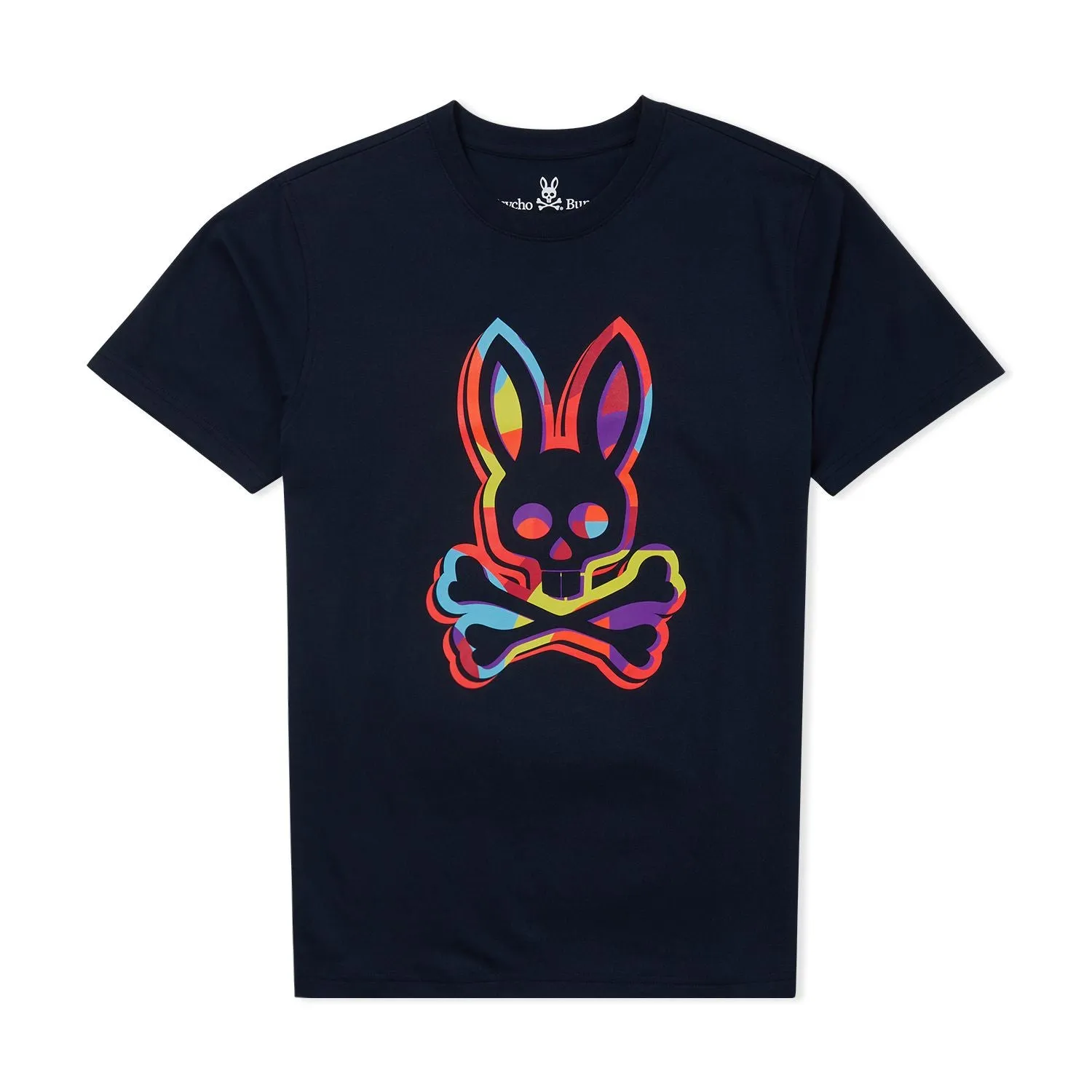 Psycho Bunny Mens Binns Graphic Tee - Navy