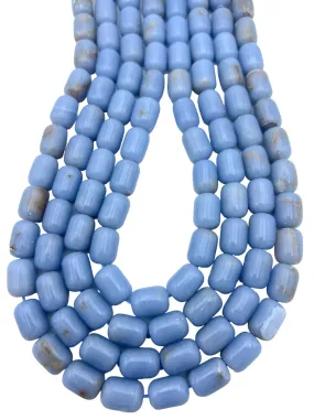 RARE Angelite BIG 11x15mm Tube/Barrel Beads. (18 Inch Strand)