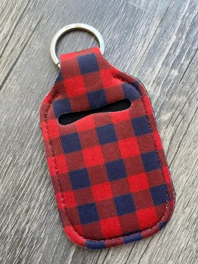 {RED PLAID} Hand Sanitizer Case