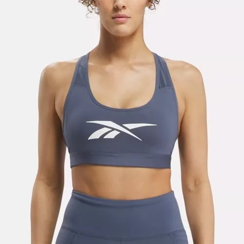 REEBOK WOMEN'S LUX VECTOR RACER BLUE SPORTS BRA