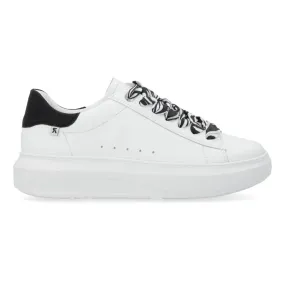 Rieker Women's W1201-80 Adelia White/Black Leather