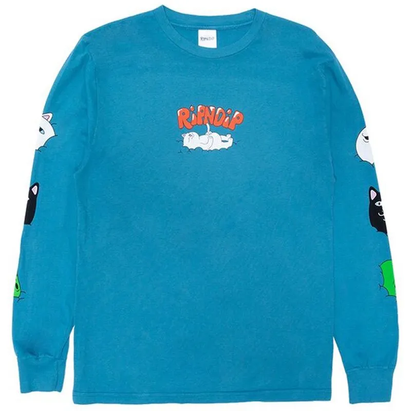 RIPNDIP HEAVENS WAITING ROOM LS-HARBOR BLUE