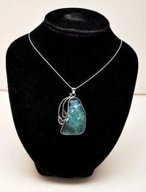 Roman Glass Pendant Necklace Authentic&Luxurious Sterling Silver Certificate #7