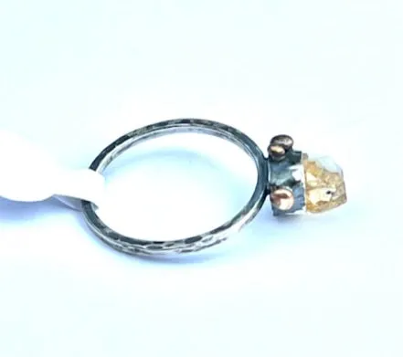 Rough Citrine Ring