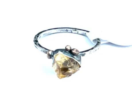 Rough Citrine Ring