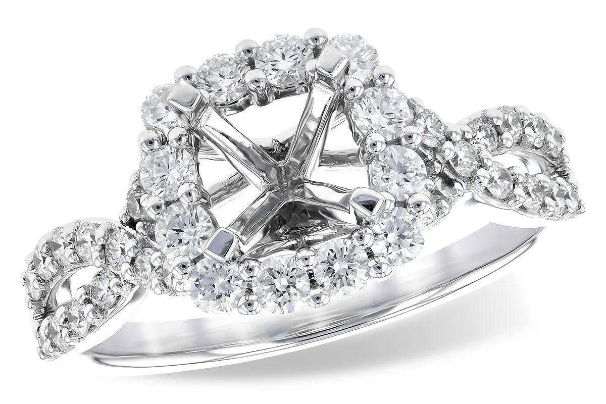 Round Halo Diamond Engagement Ring