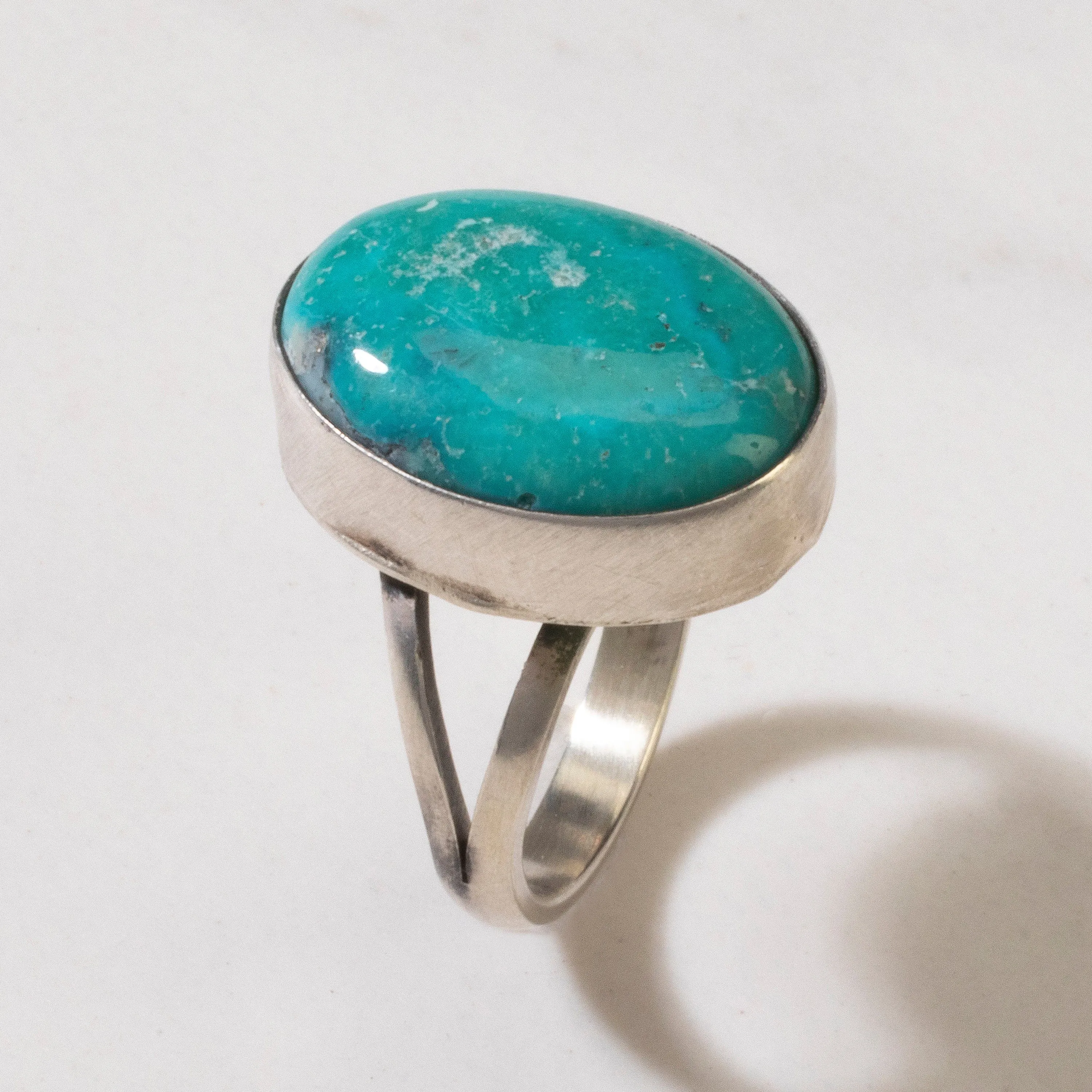 Scott Skeets Kingman Turquoise Navajo USA Native American Made 925 Sterling Silver Ring