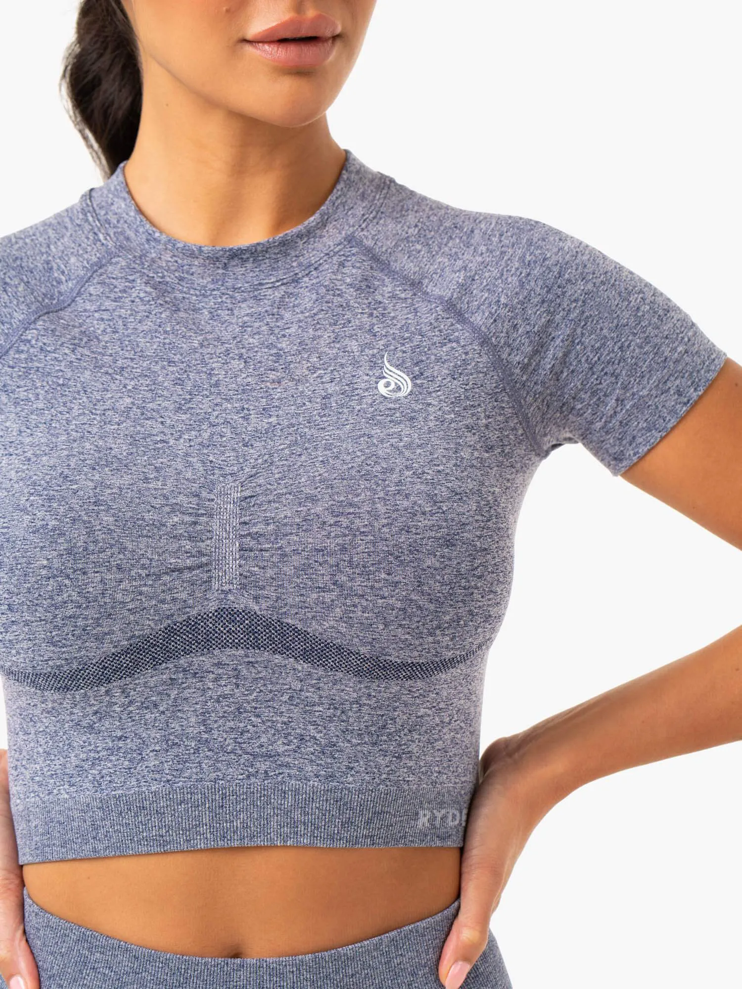 Sculpt Seamless T-Shirt - Navy Marl