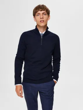 Selected Homme HALF ZIP - KNITTED CARDIGAN