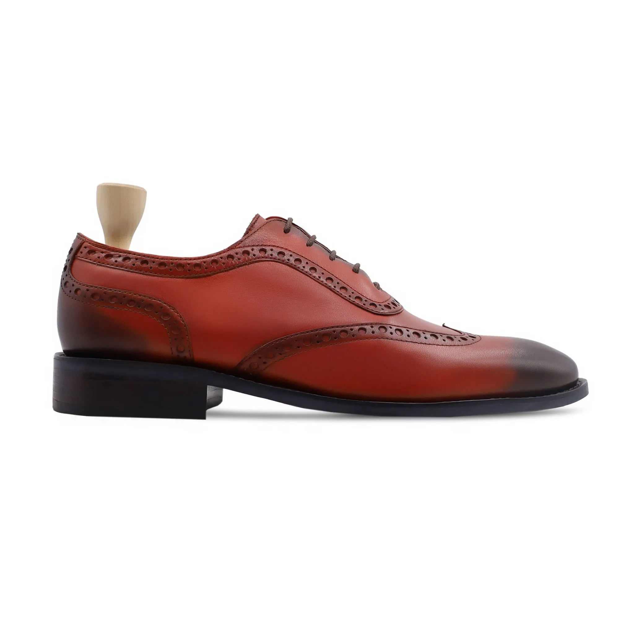 Shish Gy - Men's Tan Calf Leather Oxford Shoe