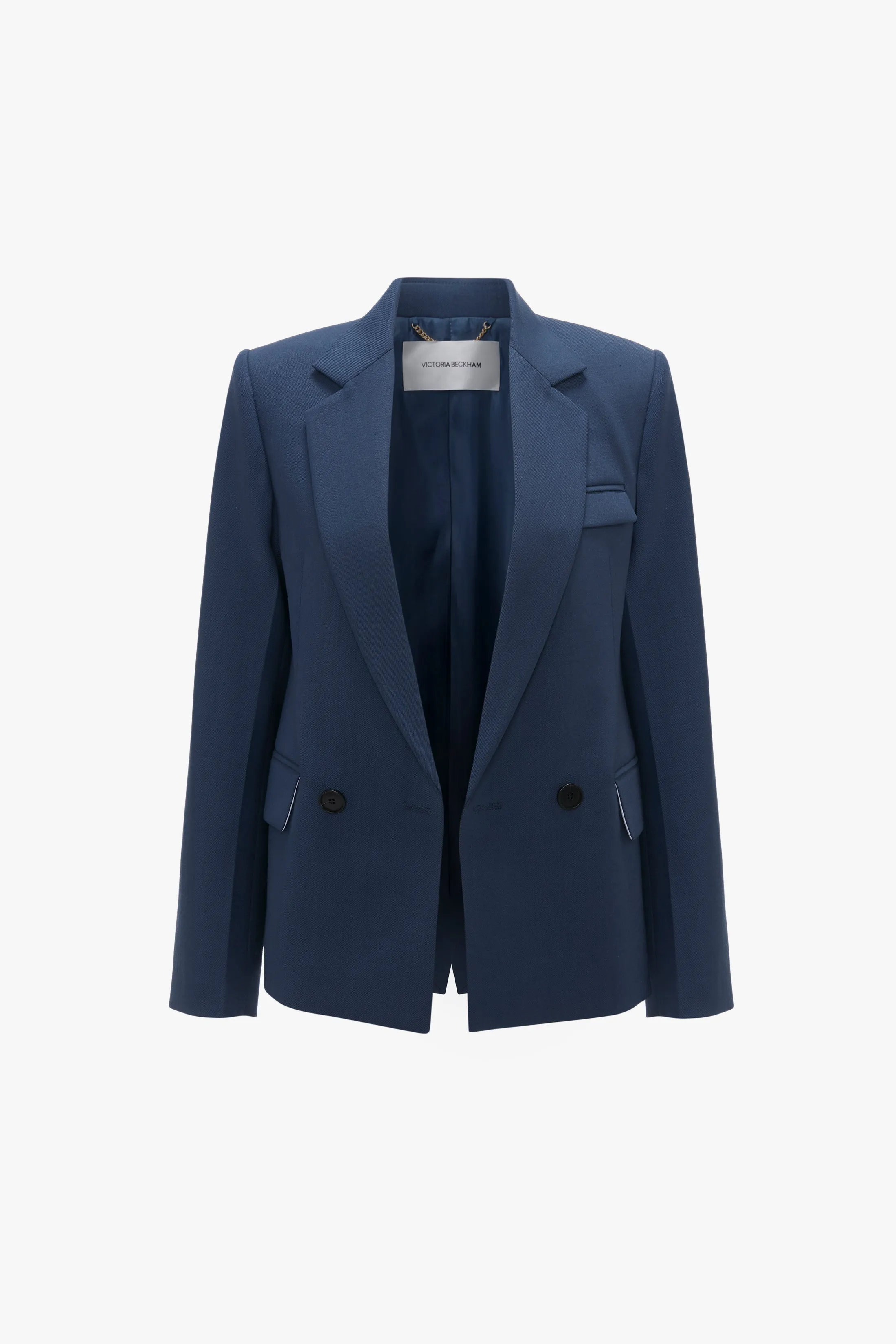 Shrunken Double Breasted Jacket In Heritage Blue