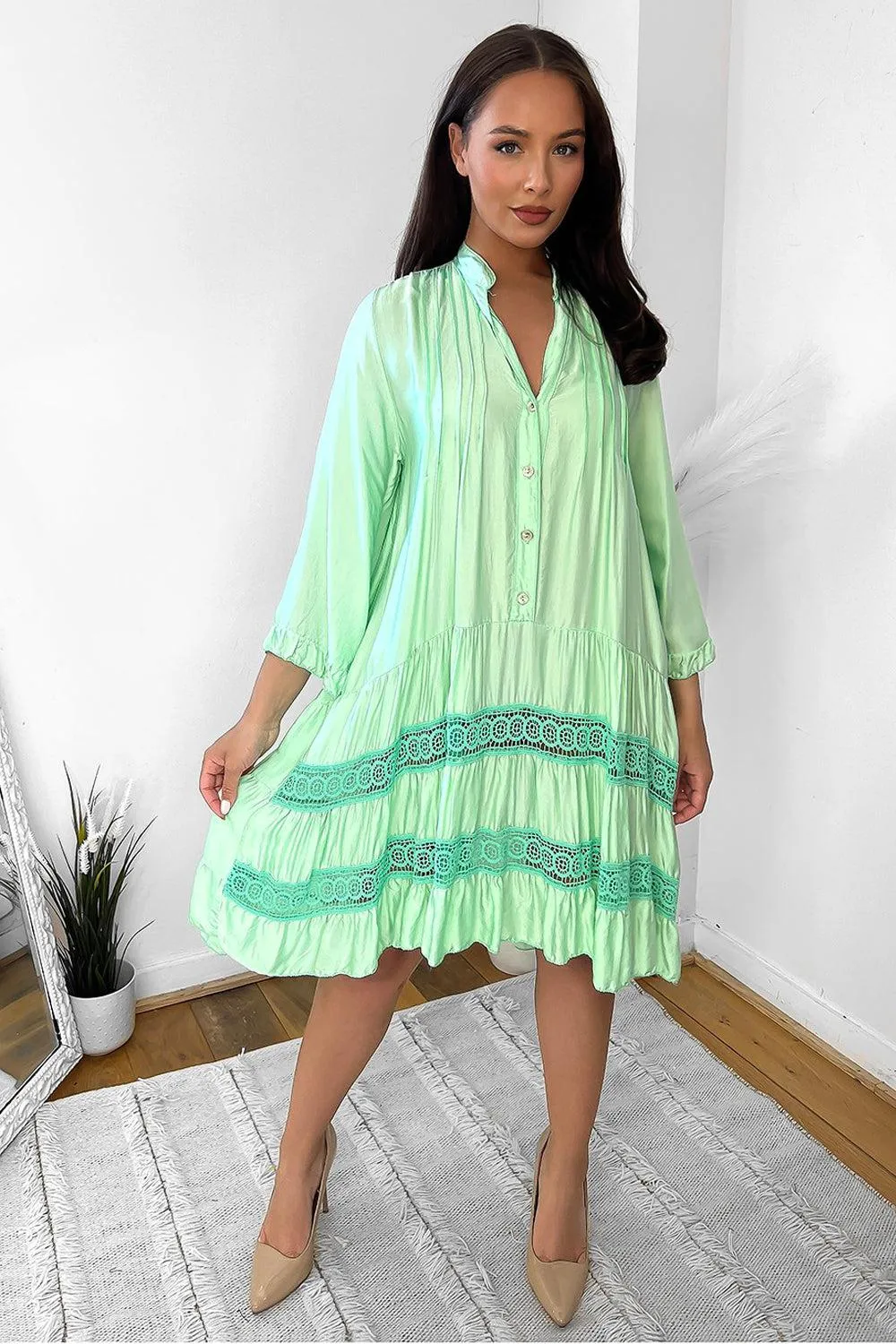 Silk Blend Relaxed Fit Summer Dress