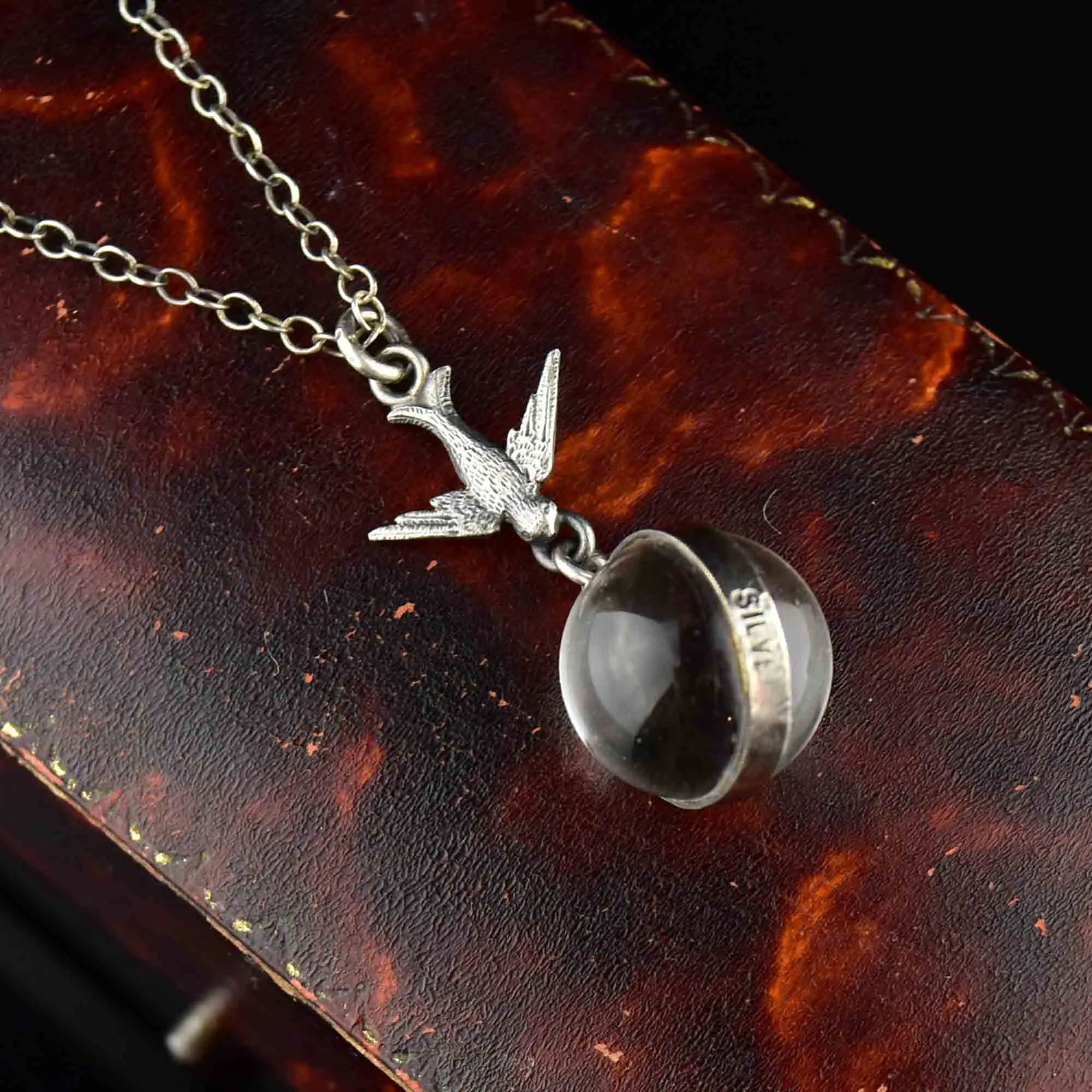 Silver Swallow Pools of Light Necklace