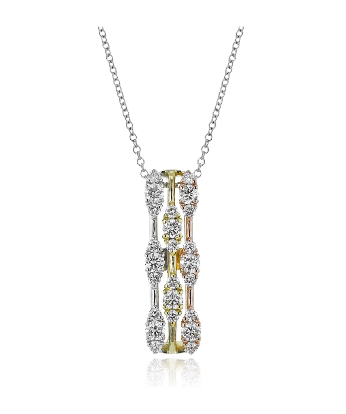 Simon G. 18K White, Yellow & Rose GoldDiamond Pendant