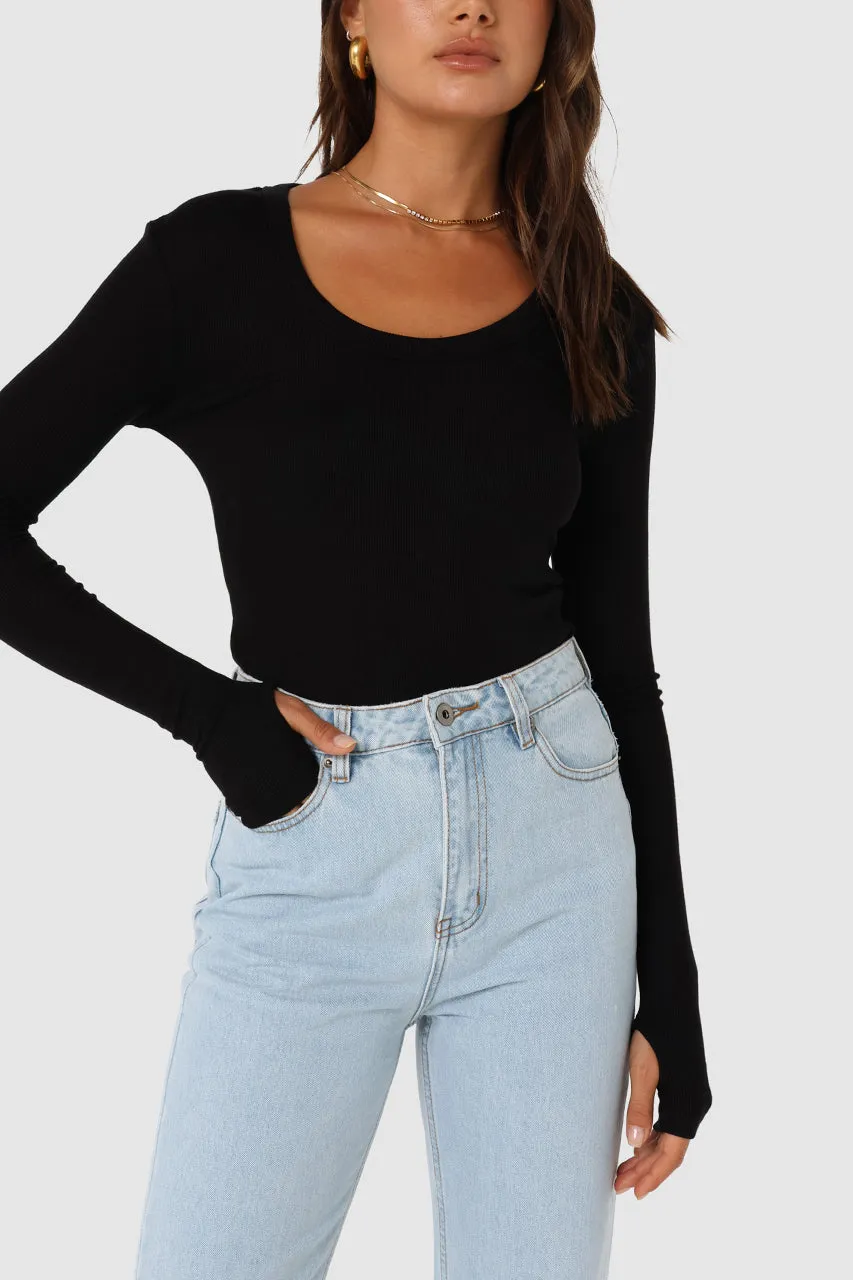 Sinclair Long Sleeve Top | Black