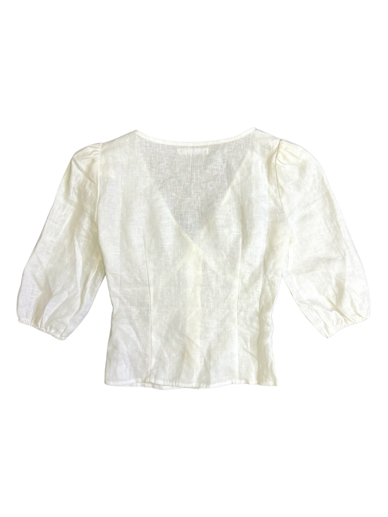 Size 4 - Reformation White Linen Top