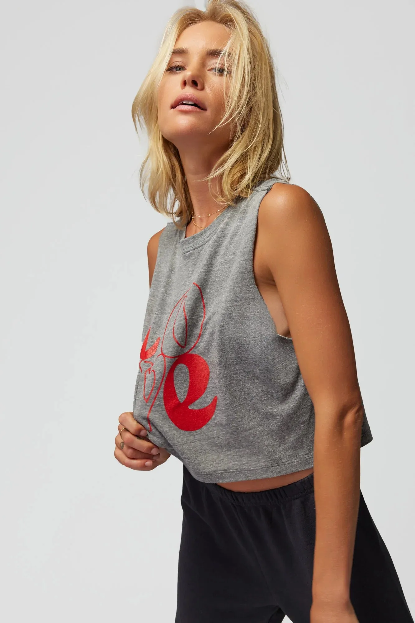 Spiritual Gangster 'Love Callie Crop Tank'