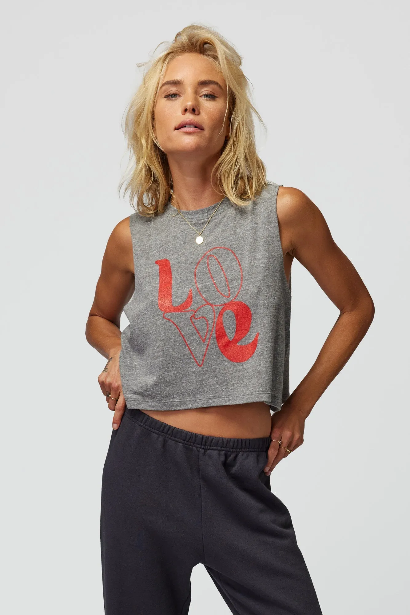 Spiritual Gangster 'Love Callie Crop Tank'