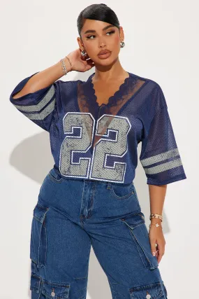 Star Player Cropped Jersey - Blue