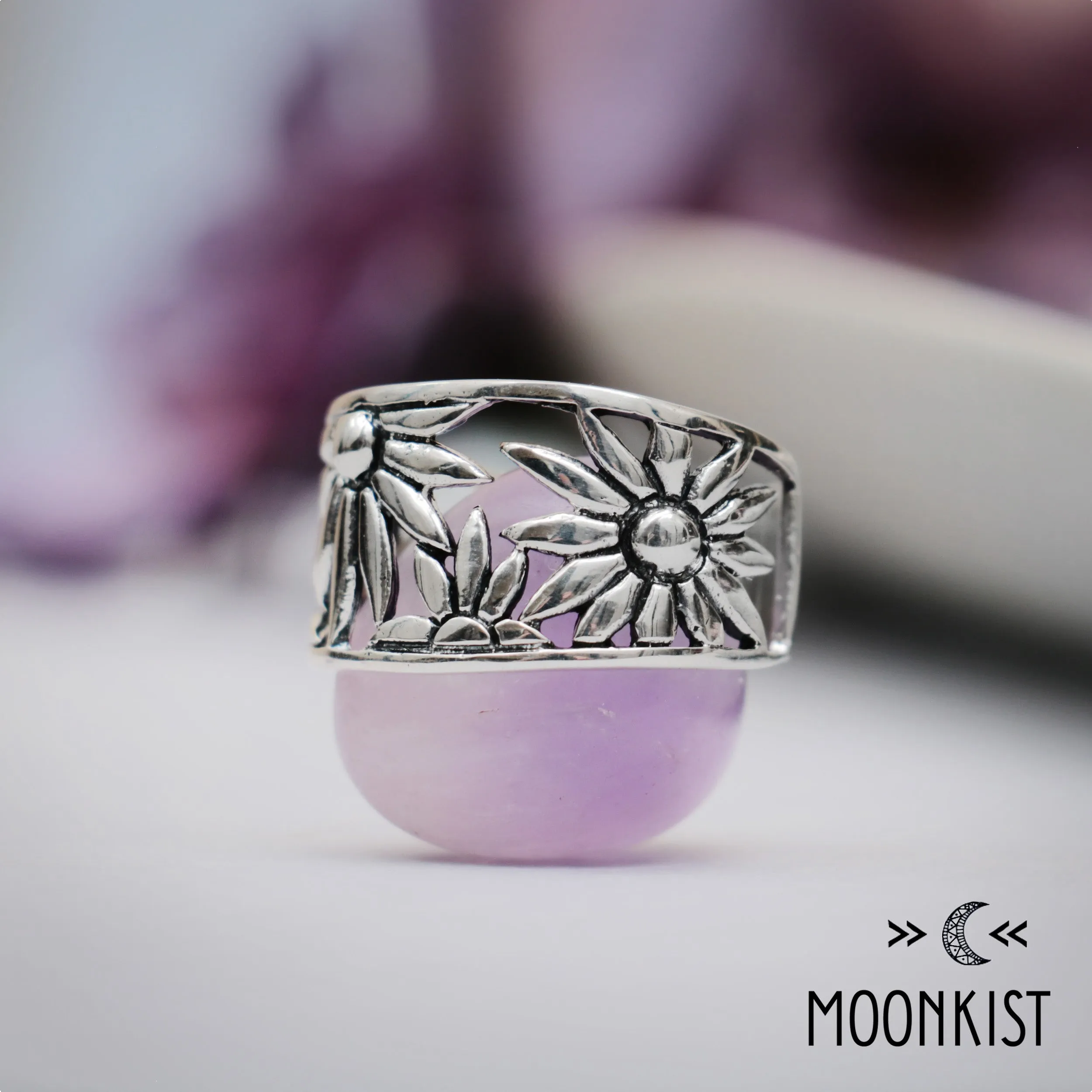 Sterling Silver Botanical Cutout Ring | Moonkist Designs