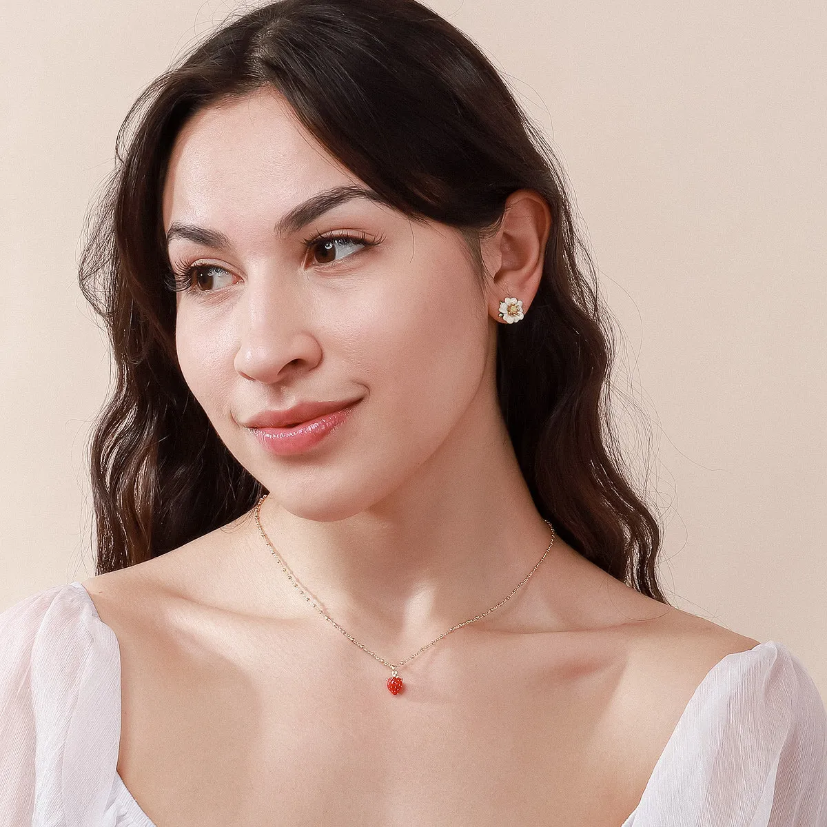 Strawberry Flower Earrings