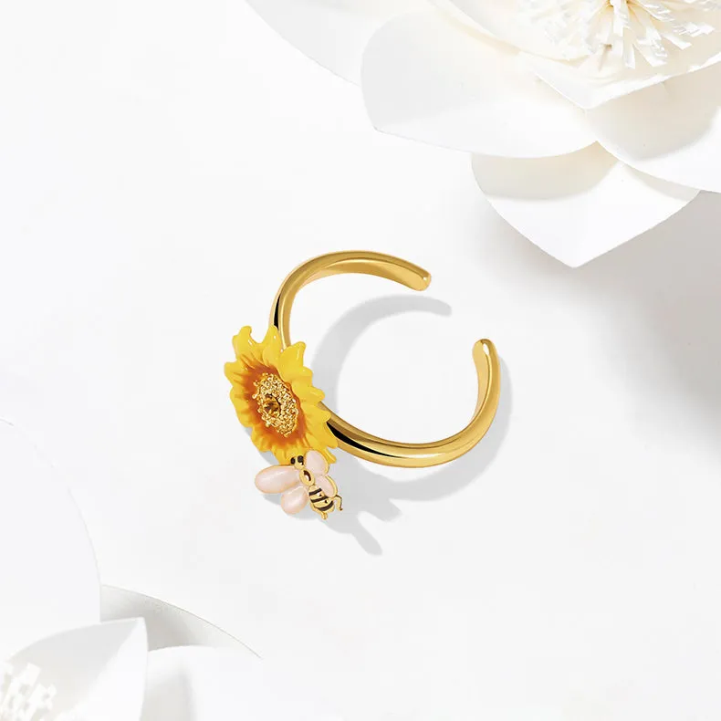 Sunflower & Bee Ring