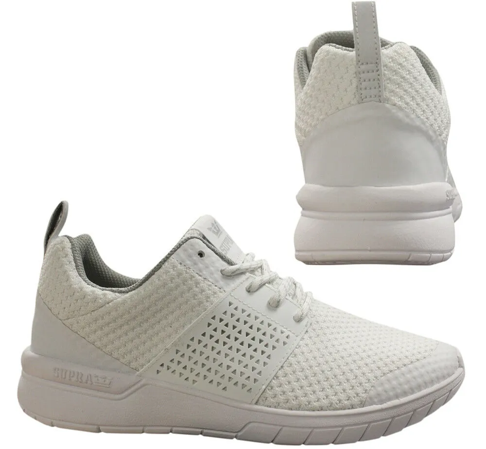 Supra Scissor Lace Up Mens Casual Running Trainers White 05669 101 U95