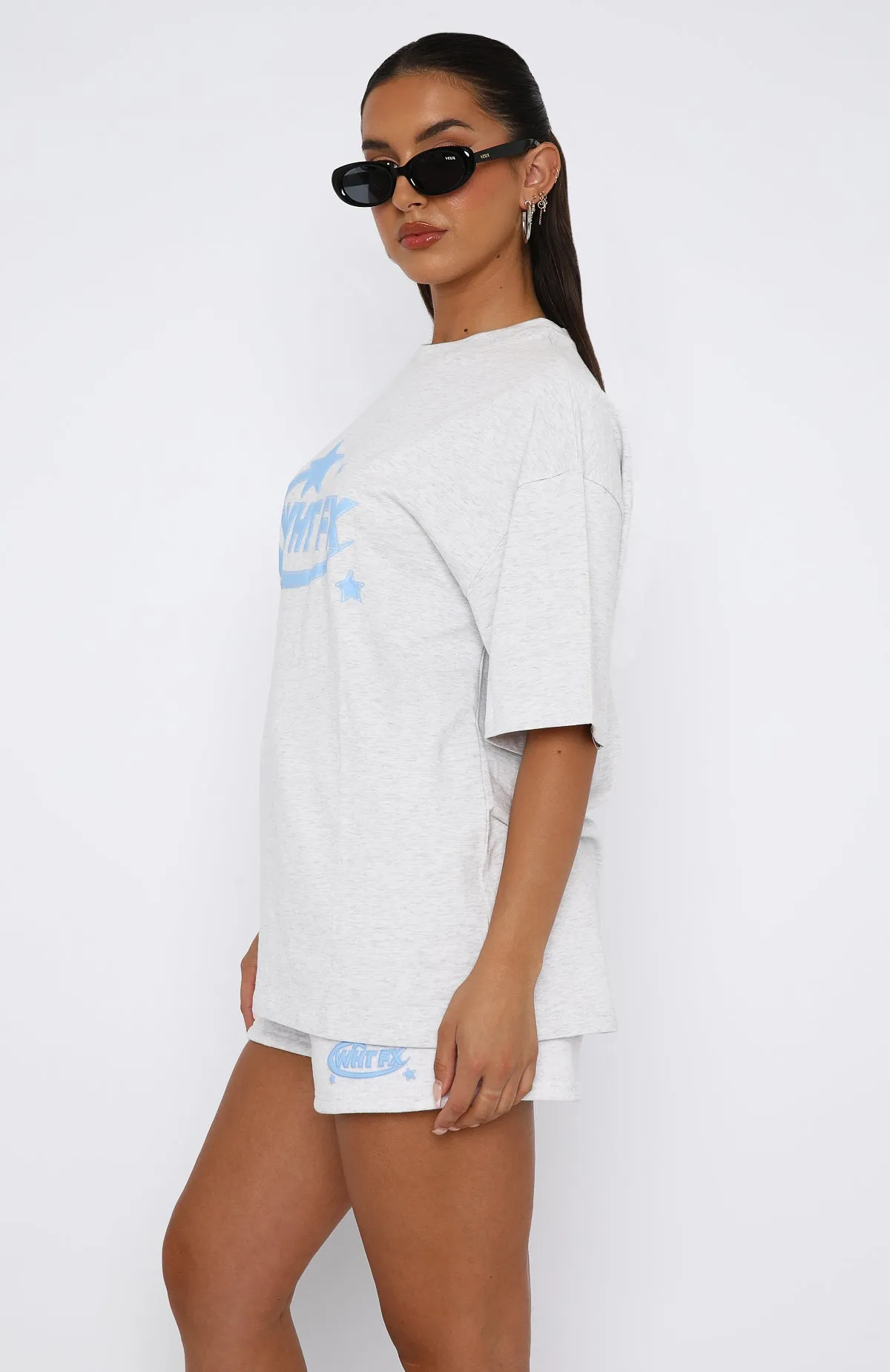 The Main Star Oversized Tee Grey Marle